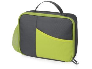 Изотермическая сумка-холодильник «Breeze» для ланч-бокса - серый/зеленое яблоко