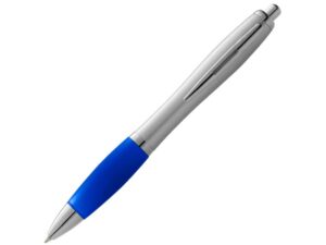 Ручка пластиковая шариковая «Nash» - черные чернила, ярко-синий/серебристый