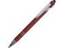 Ручка-стилус металлическая шариковая «Sway» soft-touch - темно-красный/серебристый