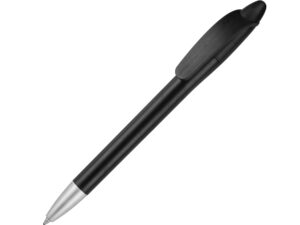 Ручка пластиковая шариковая «Айседора» - черный матовый/серебристый