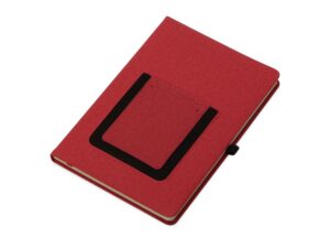 Блокнот А5 «Pocket» с карманом для телефона - красный