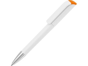 Ручка пластиковая шариковая «Effect SI» - белый/оранжевый