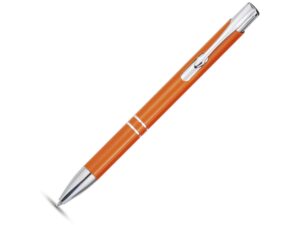 Ручка металлическая шариковая «Moneta» - синий, оранжевый/серебристый