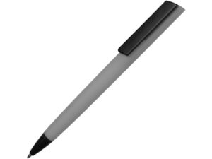 Ручка пластиковая soft-touch шариковая «Taper» - серый/черный