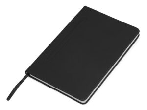 Блокнот А5 «Magnet» soft-touch с магнитным держателем для ручки - A5, черный