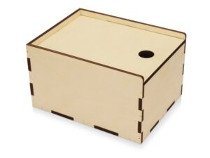 Деревянная подарочная коробка-пенал, М - M, натуральный