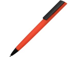 Ручка пластиковая soft-touch шариковая «Taper» - красный/черный