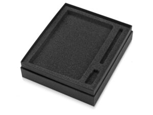 Коробка с ложементом Smooth L для ручки, флешки и блокнота А5 - черный