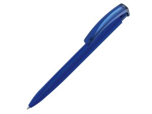 Ручка пластиковая шариковая трехгранная «Trinity K transparent Gum» soft-touch - темно-синий
