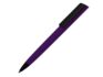 Ручка пластиковая soft-touch шариковая «Taper» - фиолетовый/черный