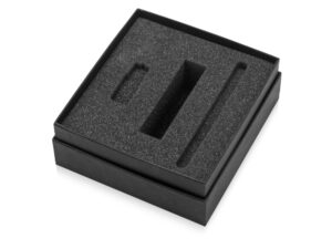 Коробка с ложементом Smooth M для зарядного устройства, ручки и флешки - черный
