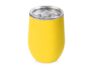 Вакуумная термокружка «Sense Gum», непротекаемая крышка, soft-touch - желтый