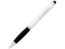 Ручка-стилус шариковая «Ziggy» - черные чернила, серебристый/черный