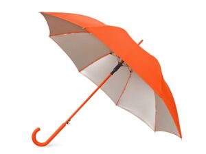 Зонт-трость «Silver Color» - оранжевый/серебристый