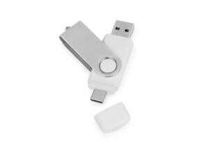 USB3.0/USB Type-C флешка на 16 Гб «Квебек C» - 16Gb, белый