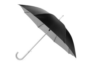 Зонт-трость «Майорка» - черный/серебристый