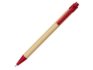 Ручка шариковая «Berk» - натуральный/красный