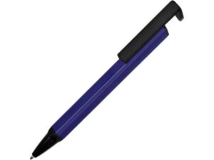 Ручка-подставка металлическая «Кипер Q» - синий/черный