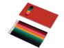 Набор из 12 шестигранных цветных карандашей «Hakuna Matata» - упаковка- красный, карандаши- разноцветный