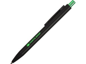 Ручка металлическая шариковая «Blaze» - черный/зеленое яблоко