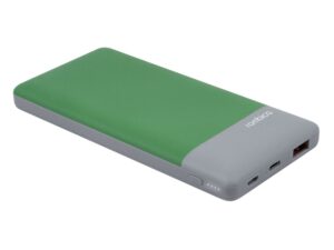 Внешний аккумулятор «NEO Charge 1C», 10000 mAh - зеленый, светло-серый