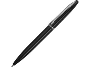 Ручка пластиковая шариковая «Империал» - черный глянцевый/серебристый
