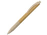 Ручка из бамбука и переработанной пшеницы шариковая «Nara» - дерево/бежевый