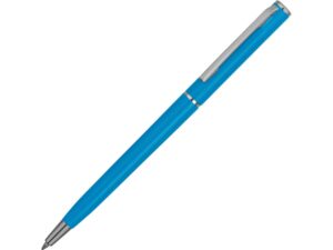 Ручка пластиковая шариковая «Наварра» - голубой матовый/серебристый