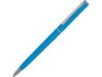 Ручка пластиковая шариковая «Наварра» - голубой матовый/серебристый