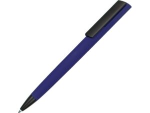 Ручка пластиковая soft-touch шариковая «Taper» - синий/черный