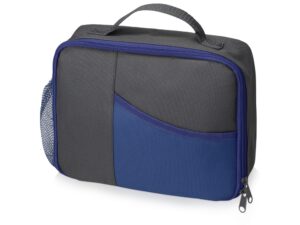 Изотермическая сумка-холодильник «Breeze» для ланч-бокса - серый/синий