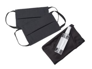 Набор средств индивидуальной защиты в сатиновом мешочке «Protect Plus» - 100 мл, черный