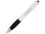 Ручка-стилус шариковая «Nash» - синие чернила, белый/черный/серебристый