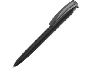 Ручка пластиковая шариковая трехгранная «Trinity K transparent Gum» soft-touch - черный