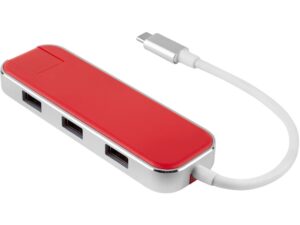 Хаб USB Type-C 3.0 «Chronos» - красный
