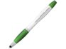 Ручка-стилус шариковая «Nash» с маркером - зеленый/серебристый