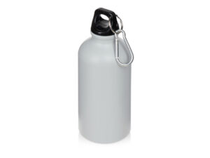 Бутылка «Hip S» с карабином, 400 мл, матовая - серый