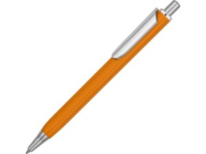 Ручка металлическая шариковая трехгранная «Riddle» - оранжевый/серебристый