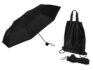 Зонт «Picau» из переработанного пластика в сумочке - черный