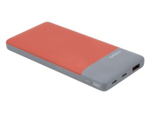 Внешний аккумулятор «NEO Charge 1C», 10000 mAh - красный/светло-серый