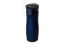 Вакуумная герметичная термокружка «Streamline» с покрытием soft-touch - темно-синий/черный