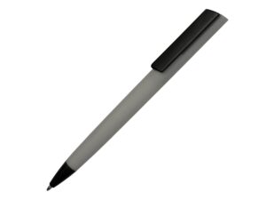 Ручка пластиковая soft-touch шариковая «Taper» - серый/черный