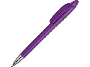 Ручка пластиковая шариковая «Айседора» - фиолетовый матовый/серебристый