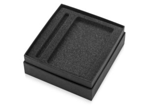 Коробка с ложементом Smooth M для ручки и блокнота А6 - черный