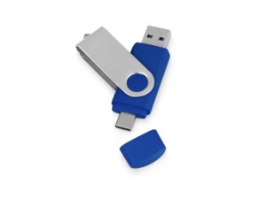 USB3.0/USB Type-C флешка на 16 Гб «Квебек C» - 16Gb, синий