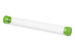 Футляр-туба пластиковый для ручки «Tube 2.0» - прозрачный, зеленое яблоко