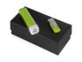 Подарочный набор Flashbank с флешкой и зарядным устройством - 8Gb, зеленый/белый/серебристый