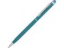 Ручка-стилус металлическая шариковая «Jucy Soft» soft-touch - бирюзовый