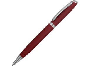 Ручка металлическая soft-touch шариковая «Flow» - красный/серебристый