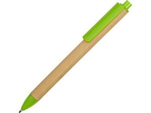 Ручка картонная шариковая «Эко 2.0» - бежевый/зеленое яблоко